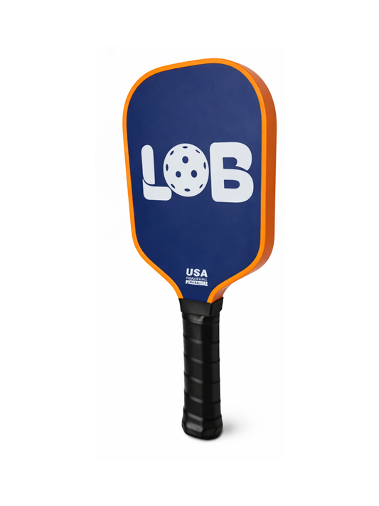 LOB T700 Blue with Orange Raw Carbon Fiber Pickleball Paddle