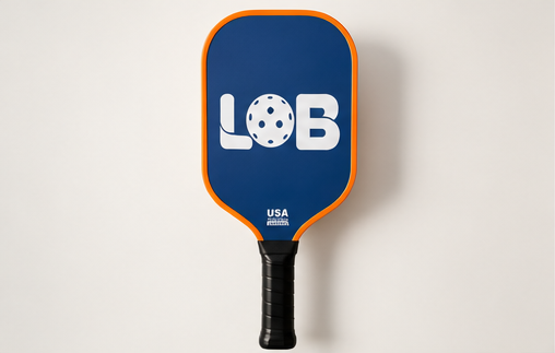 LOB T700 Court Blue / Orange paddle, studio shot