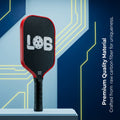 LOB T700 Black with Red Raw Carbon Fiber Pickleball Paddle