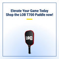 LOB T700 Black with Red Raw Carbon Fiber Pickleball Paddle