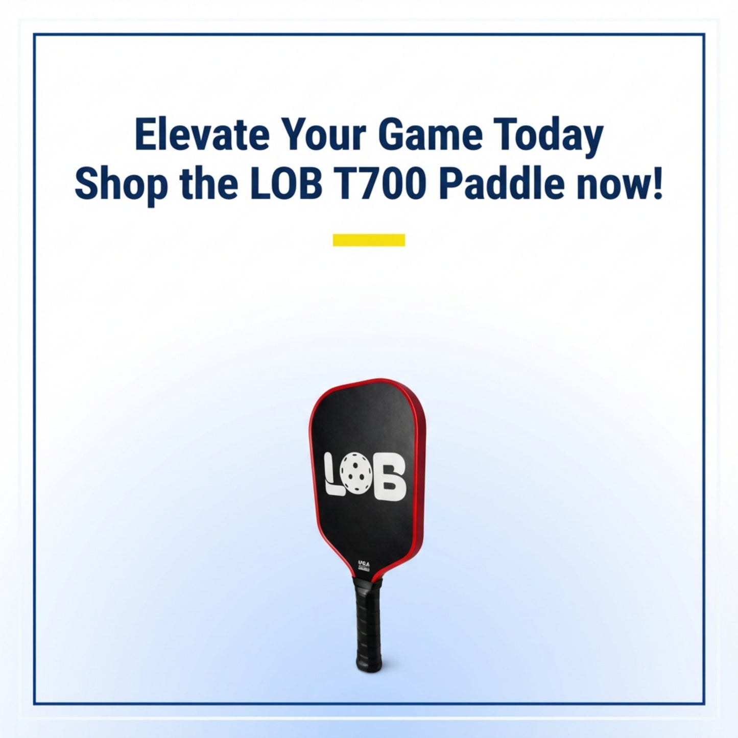 LOB T700 Black with Red Raw Carbon Fiber Pickleball Paddle