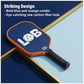 LOB T700 Blue with Orange Raw Carbon Fiber Pickleball Paddle