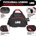 Pickleball Bags for Women Men Tote Carry Bag with Bottle Holders, Fits 2 Paddles, 3Pc Accessories (Pouch, Mesh Ball Bag, Fence Hook), Durable Lightweight