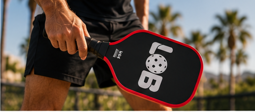 LOB T700 Stealth Black / Red paddle in play